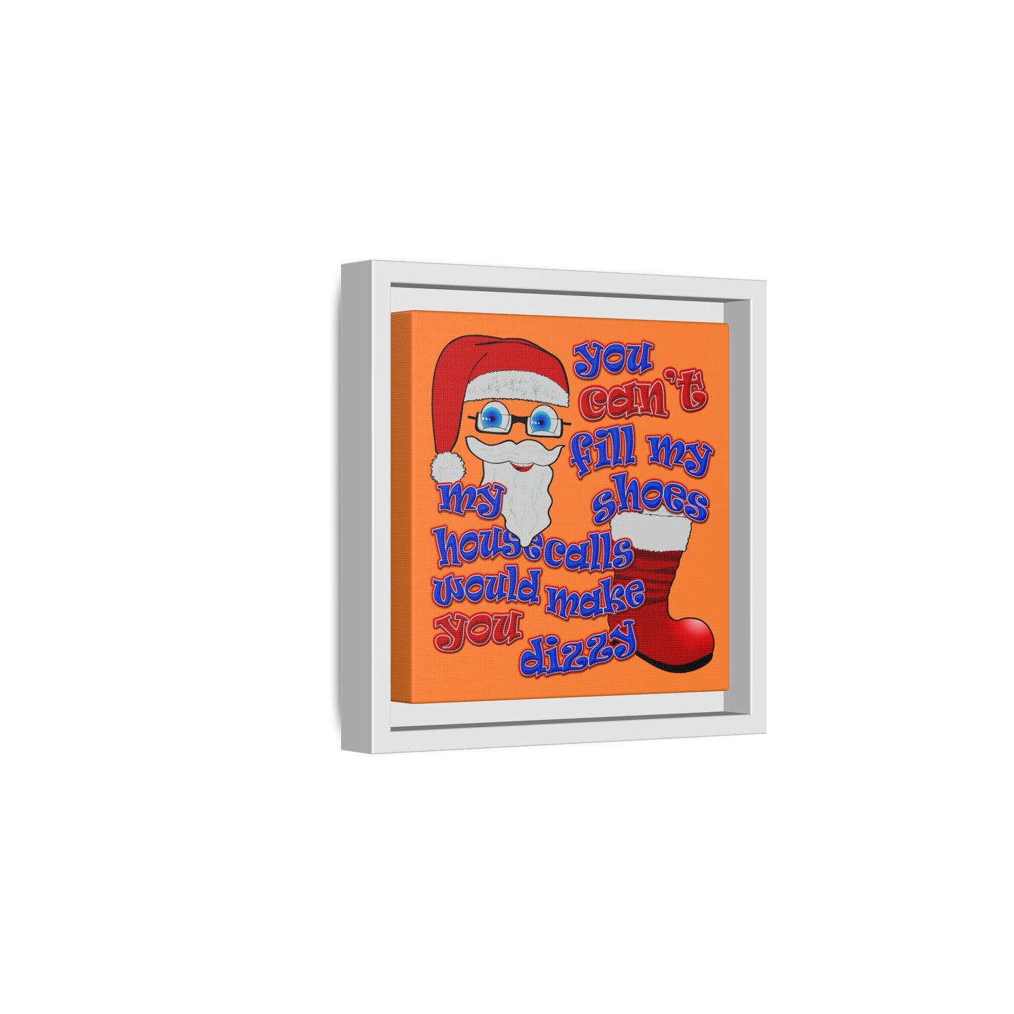 santa's shoes - framed canvas art (crusta)