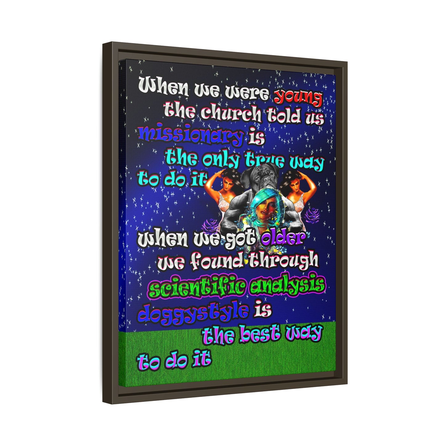doggystyle - framed canvas art ('snoops' background)