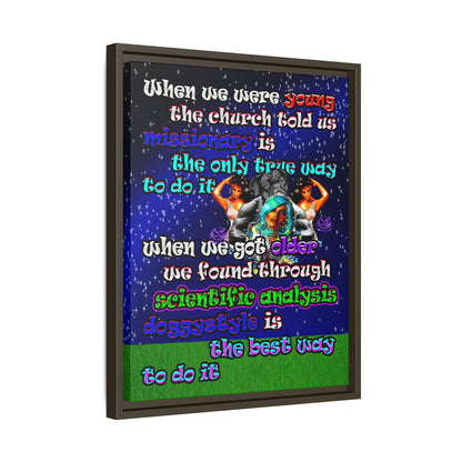 doggystyle - framed canvas art ('snoops' background)