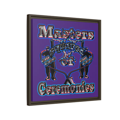em cee squared - framed canvas art (purple)