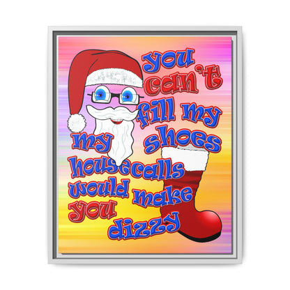 santa's shoes - framed canvas art (color blur)