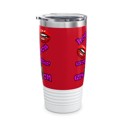 hoes b4 bros - Ringneck Tumbler, 20oz (dark red)