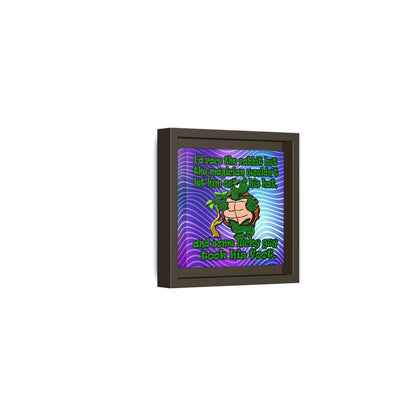turtle race - framed canvas art (purple wave)