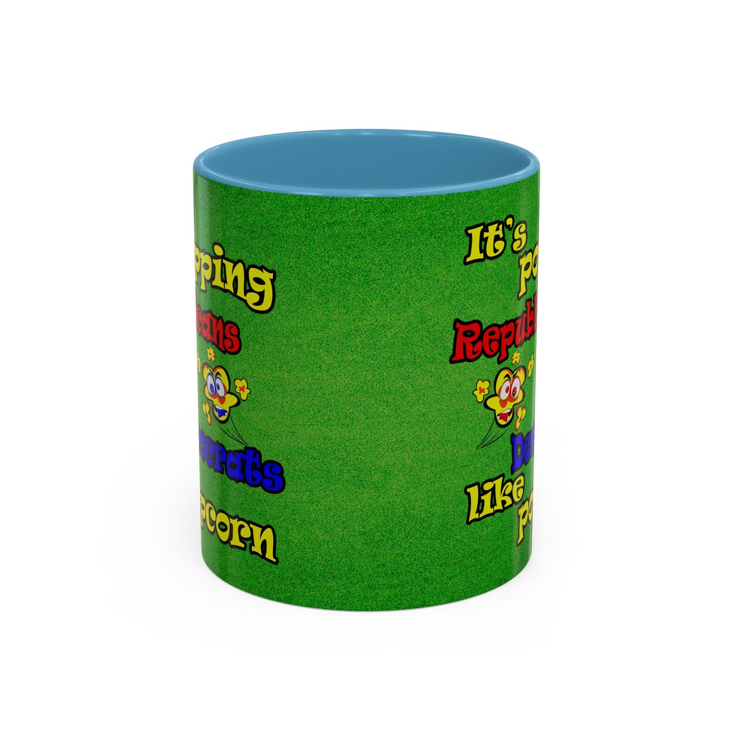 popping like popcorn - Accent Mug (green turf)