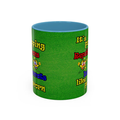 popping like popcorn - Accent Mug (green turf)