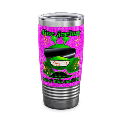 disc jockey - Ringneck Tumbler, 20oz (pink swirl)