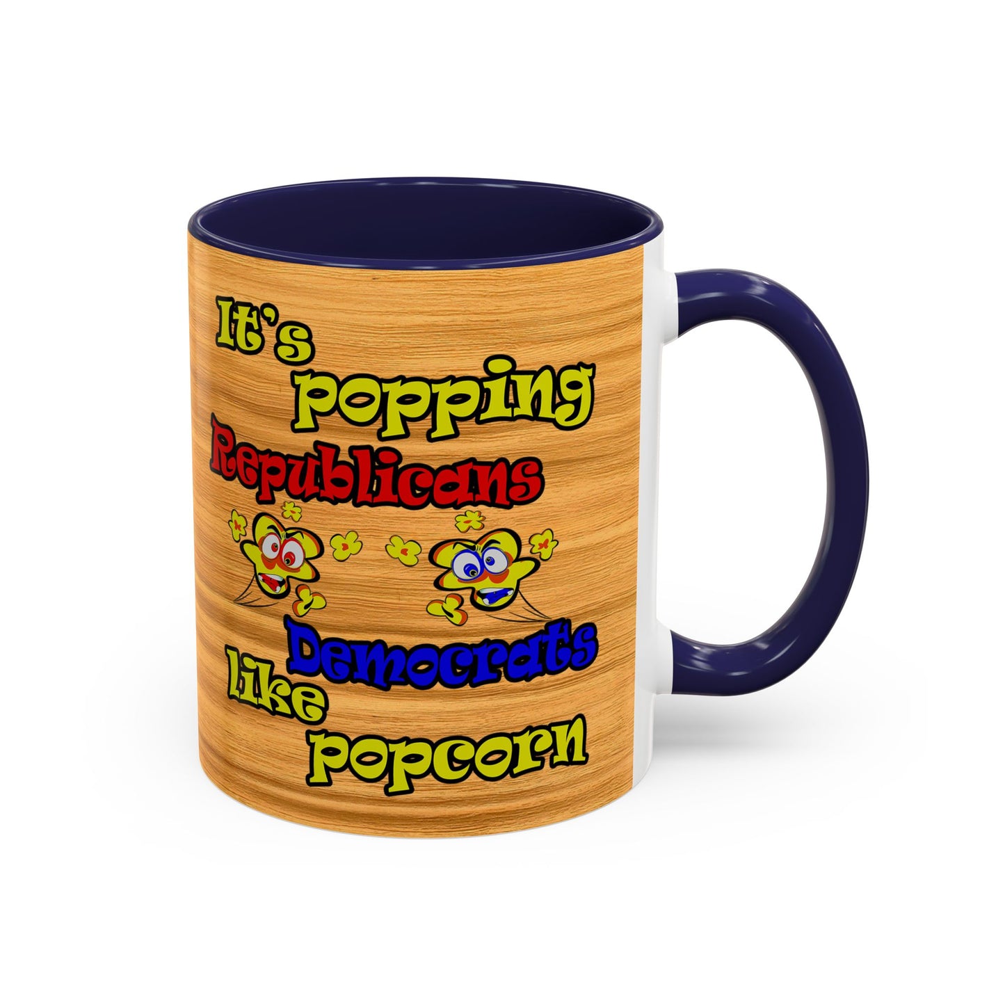 popping like popcorn - Accent Mug (butterscotch wood finish)