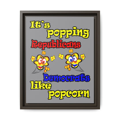 popping like popcorn - framed canvas art (grey)