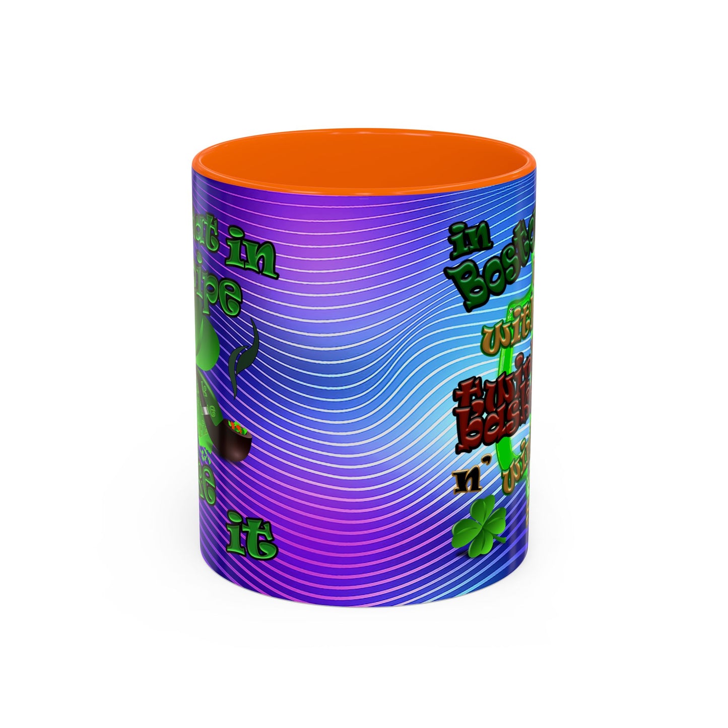 celtics logo - Accent Mug (purple wave)