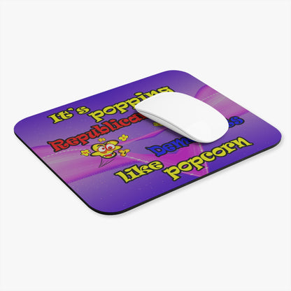 popping like popcorn - Mouse Pad (Rectangle) (purple-pink wave)