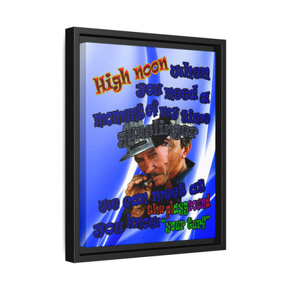 high noon - framed canvas art (blue-white wave)