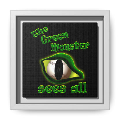 green monster - framed canvas art (black)