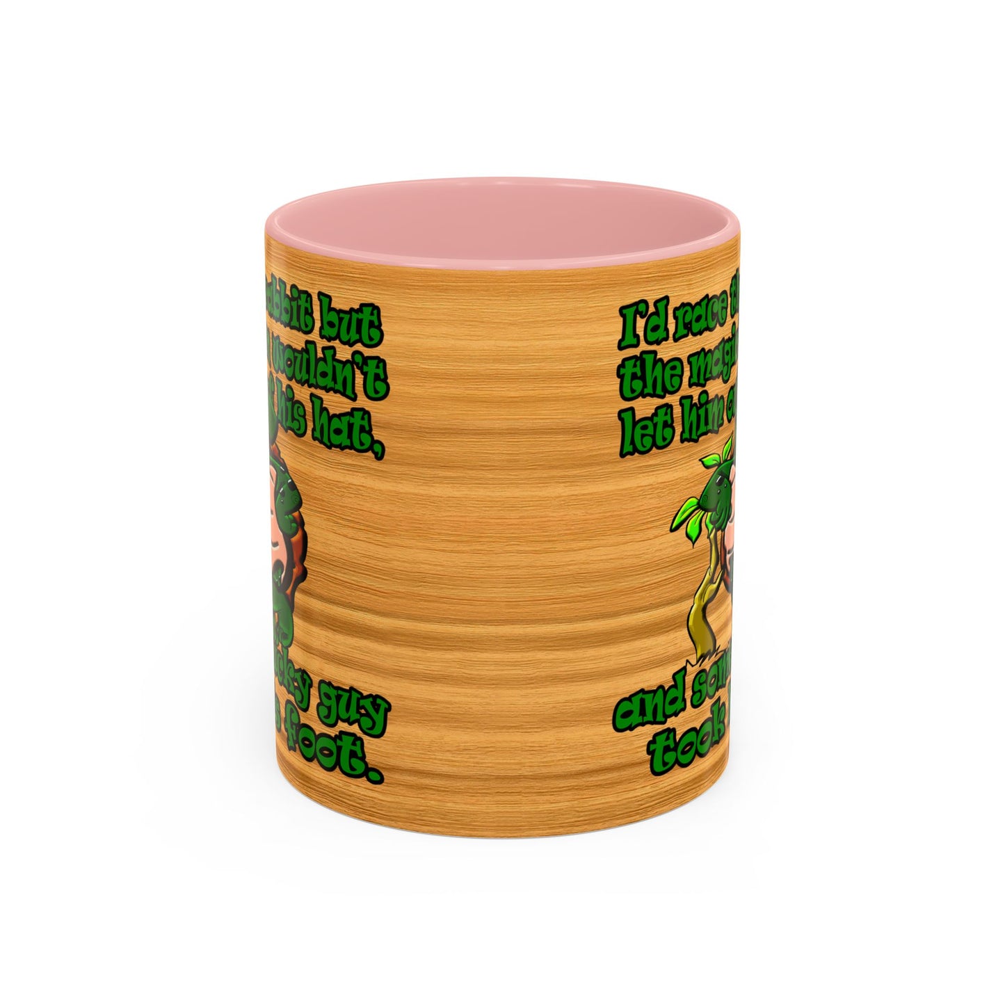 turtle race - Accent Mug (butterscotch wood finish)