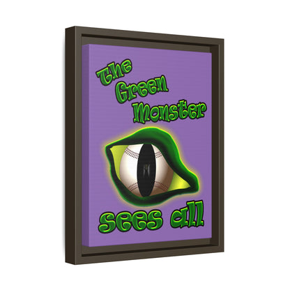 green monster - framed canvas art (light purple)