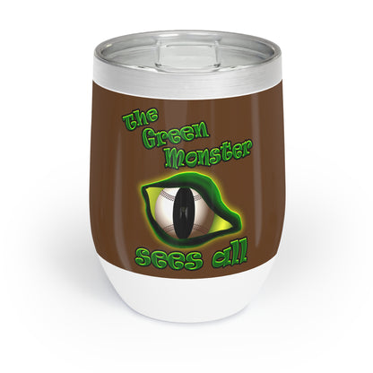 green monster - Chill Wine Tumbler (brown)