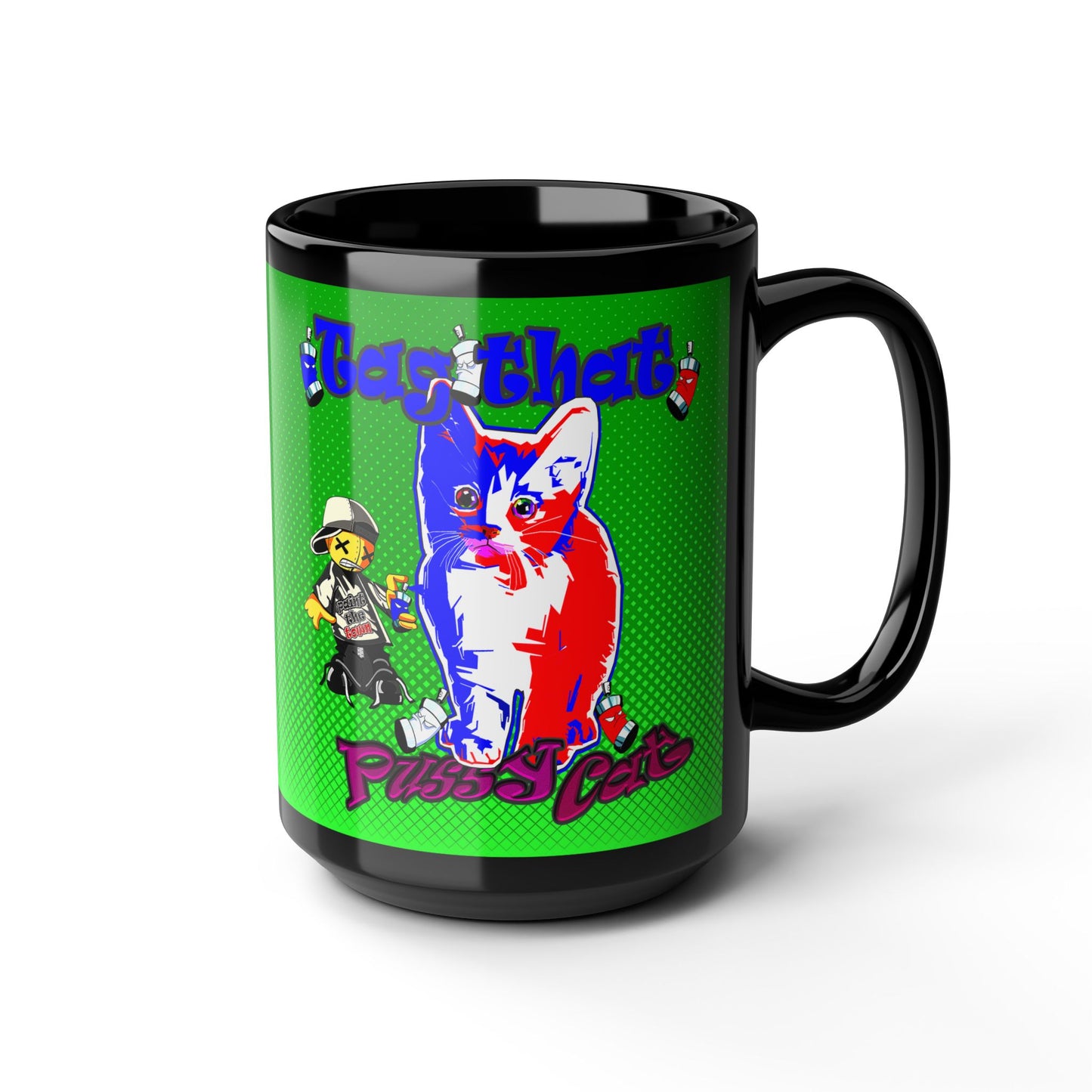 tag that - Black Mug (logo green)