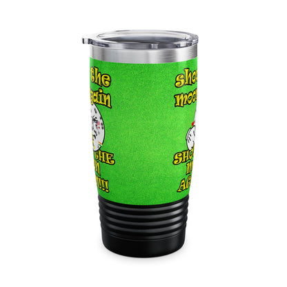 shoot the moon again - Ringneck Tumbler, 20oz (green turf)