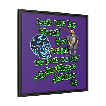 og - framed canvas art (purple)
