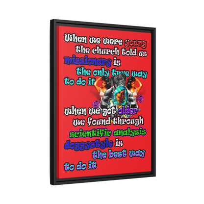 doggystyle - framed canvas art (red)