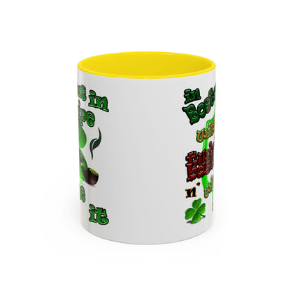 celtics logo - Accent Mug (white)