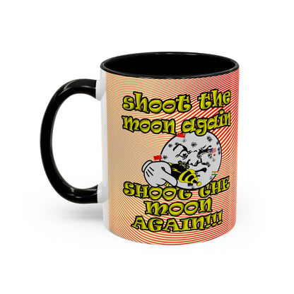 shoot the moon again - Accent Mug (yellow-orange wave)