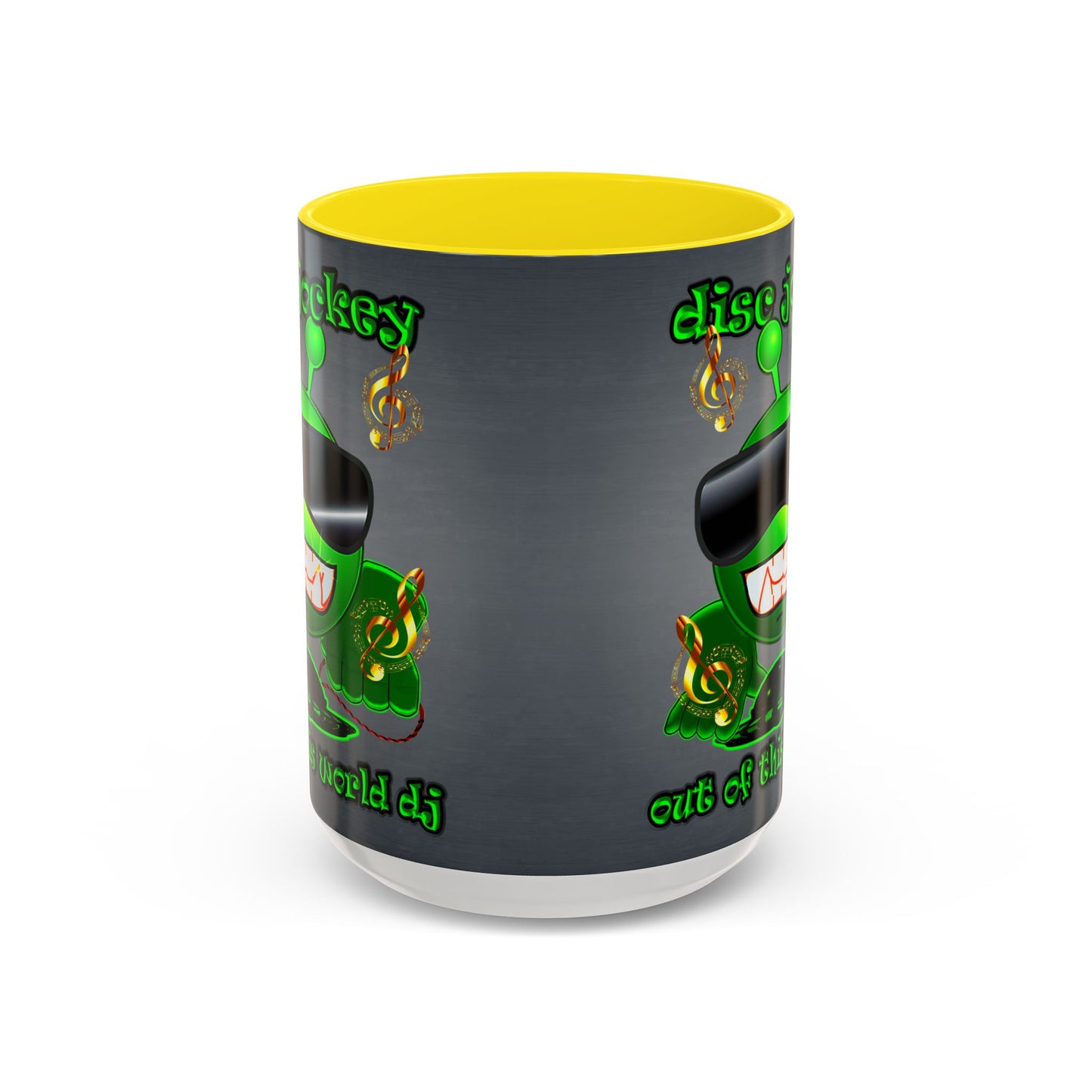 disc jockey - Accent Mug (grey-light grey)
