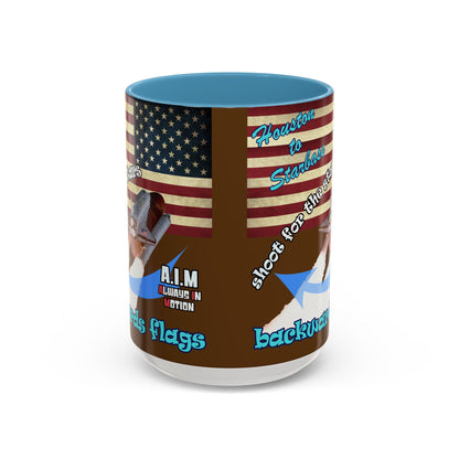 shoot for the stars - Accent Mug (brown)