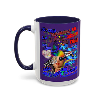 drop the beat - Accent Mug (purple)