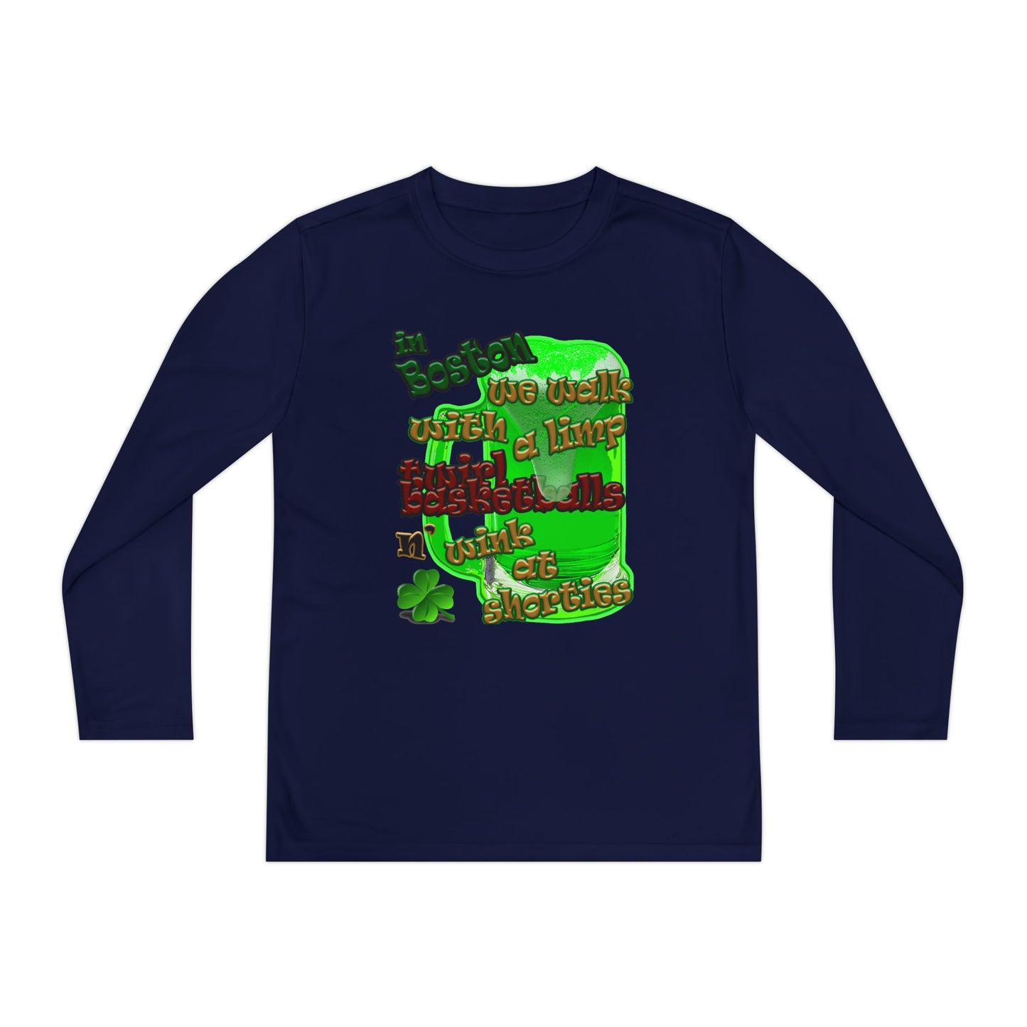 celtics logo - Youth Long Sleeve Competitor Tee