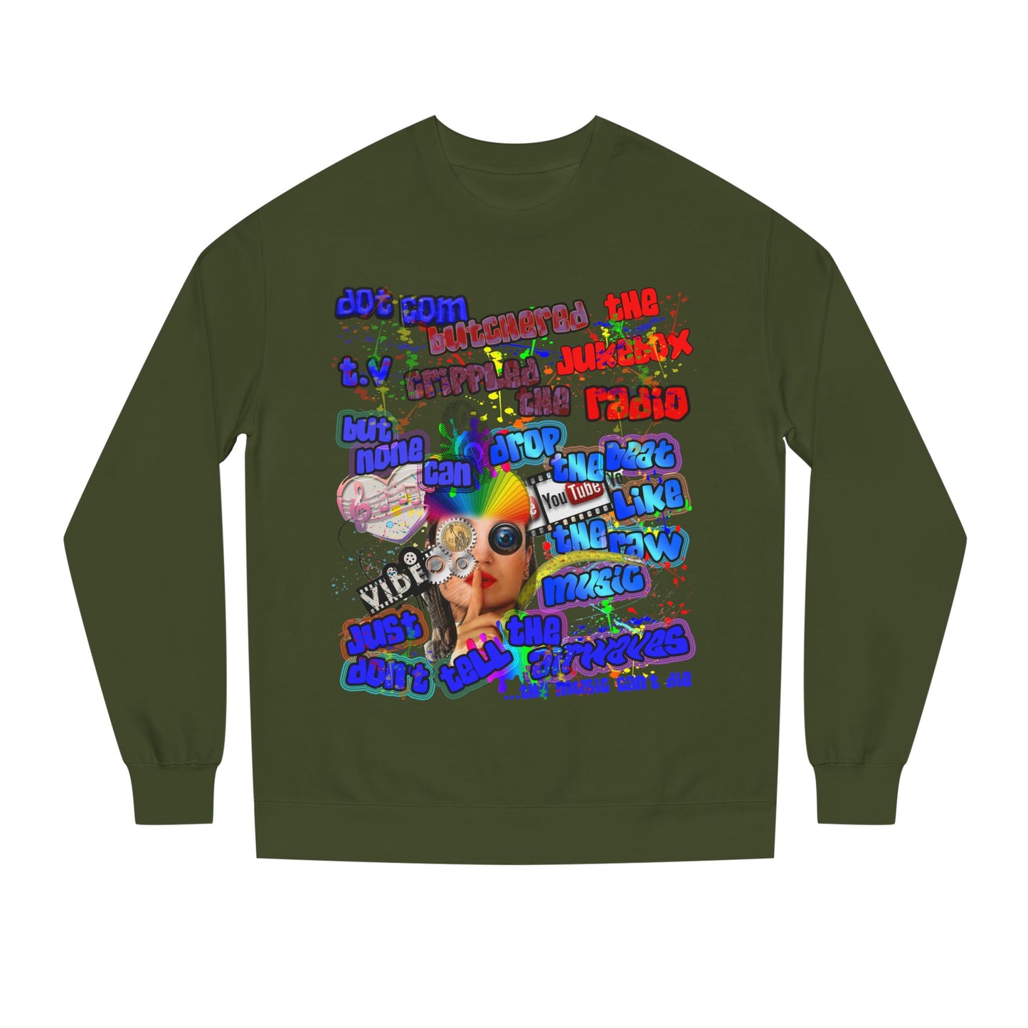 drop the beat - Unisex Crew Neck Sweatshirt