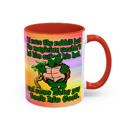 turtle race - Accent Mug (color blur)