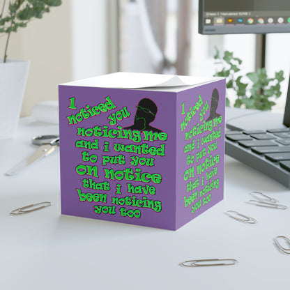 noticed you noticing - note cube (light purple)