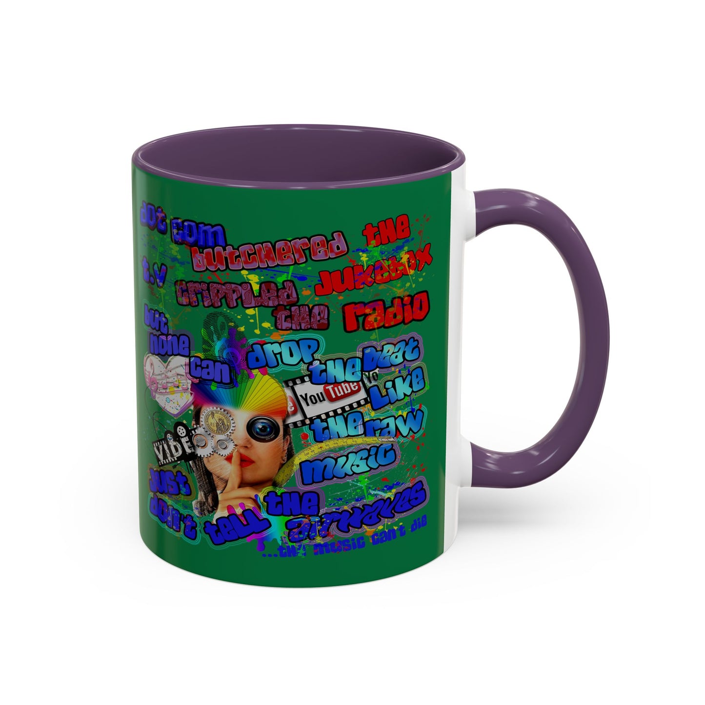 drop the beat - Accent Mug (dark green)