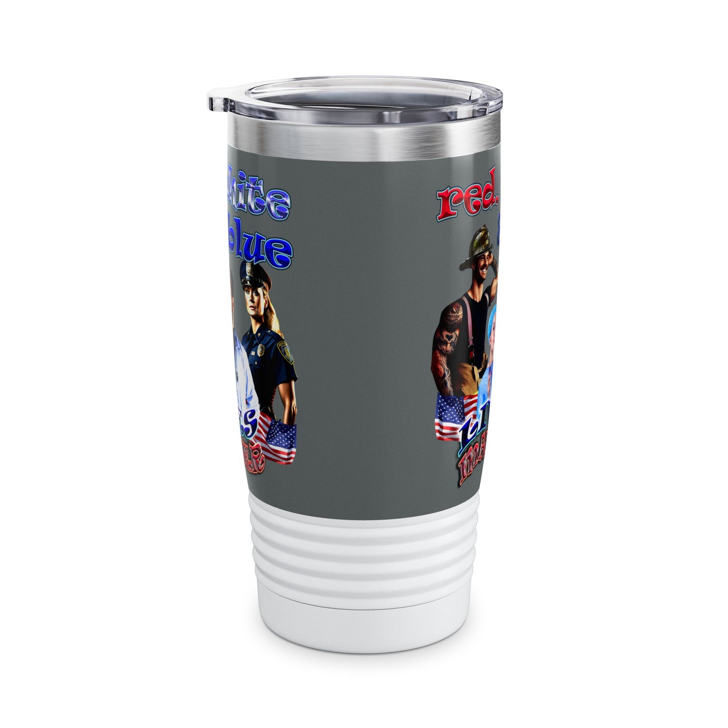 rw&b lives matter - Ringneck Tumbler, 20oz (dark grey)