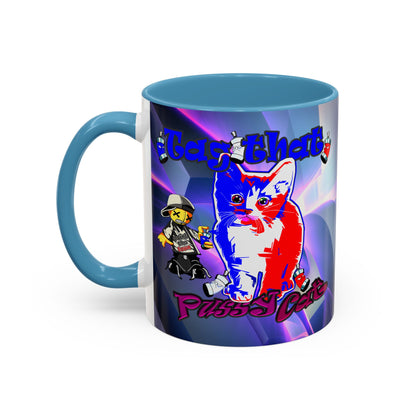 tag that - Accent Mug (grey-pink wave)