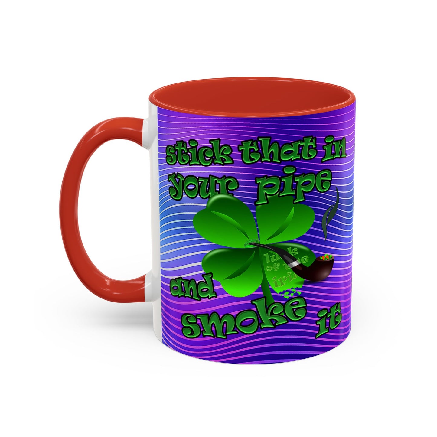 celtics logo - Accent Mug (purple wave)