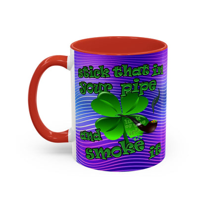 celtics logo - Accent Mug (purple wave)