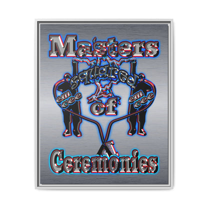 em cee squared - framed canvas art (brushed nickel)