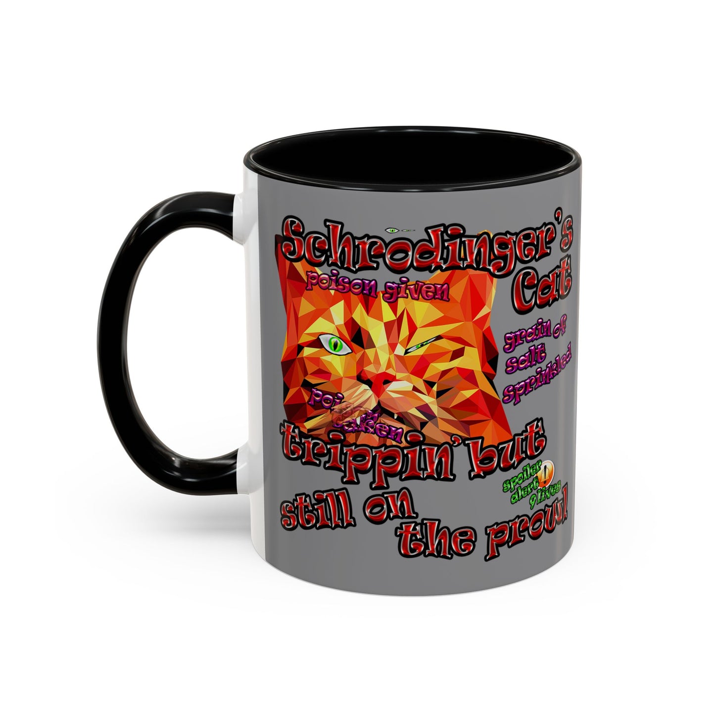 schrodinger's cat - Accent Mug (grey)
