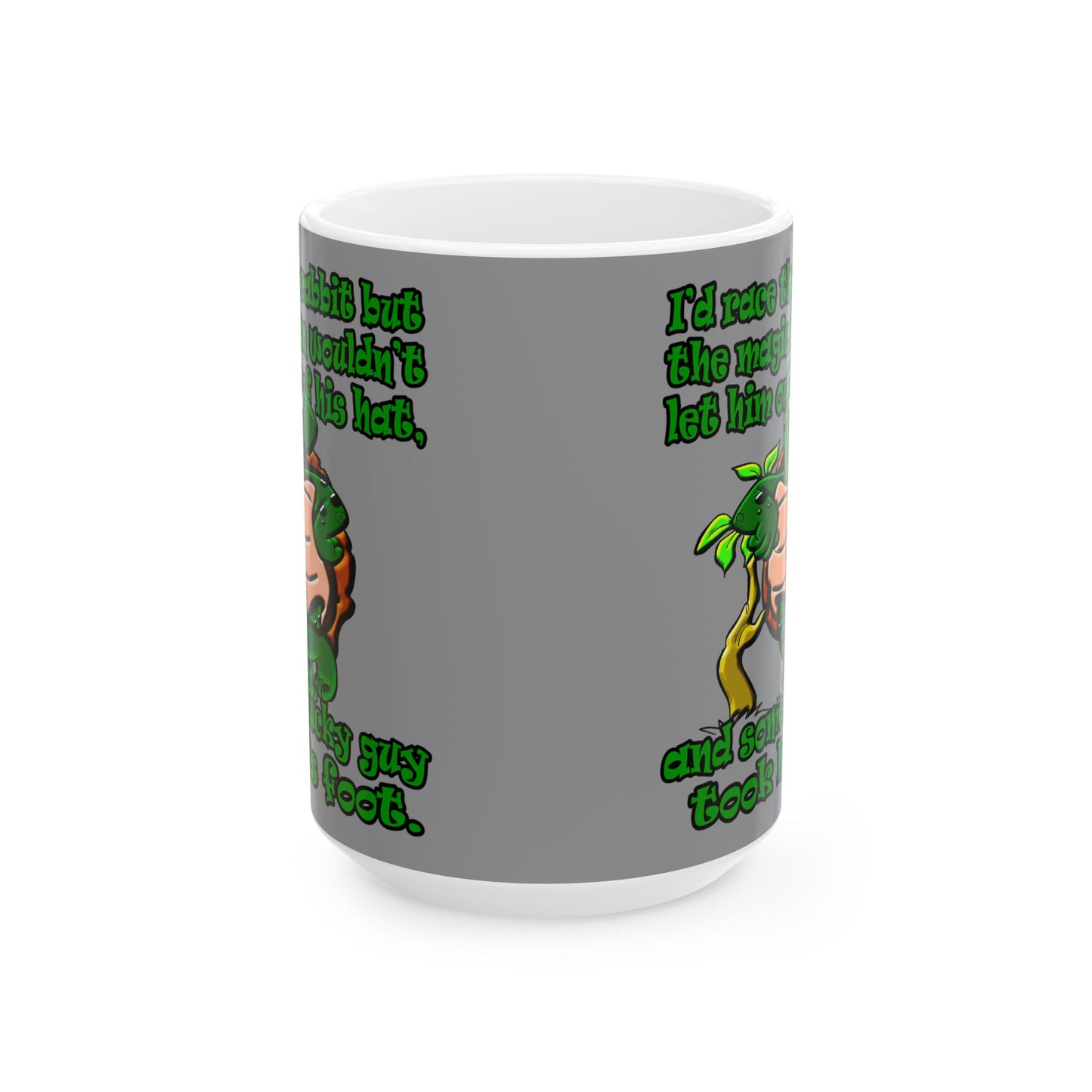 turtle race - White Mug (grey)