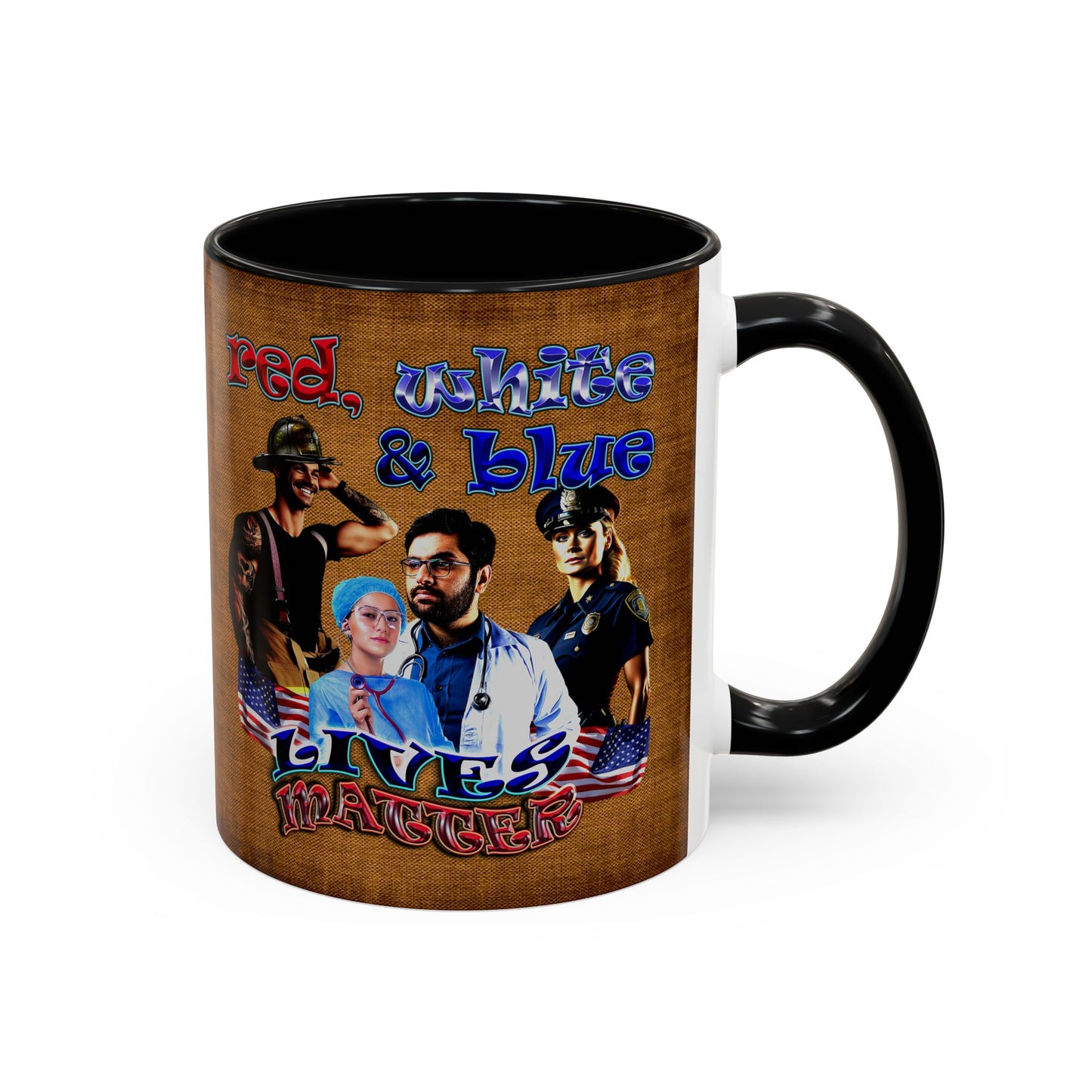 rw&b lives matter - Accent Mug (brown papyrus)