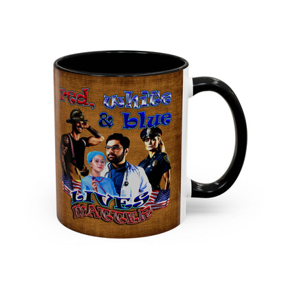 rw&b lives matter - Accent Mug (brown papyrus)