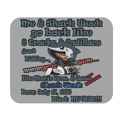shark week - Mouse Pad (Rectangle) - (light grey)