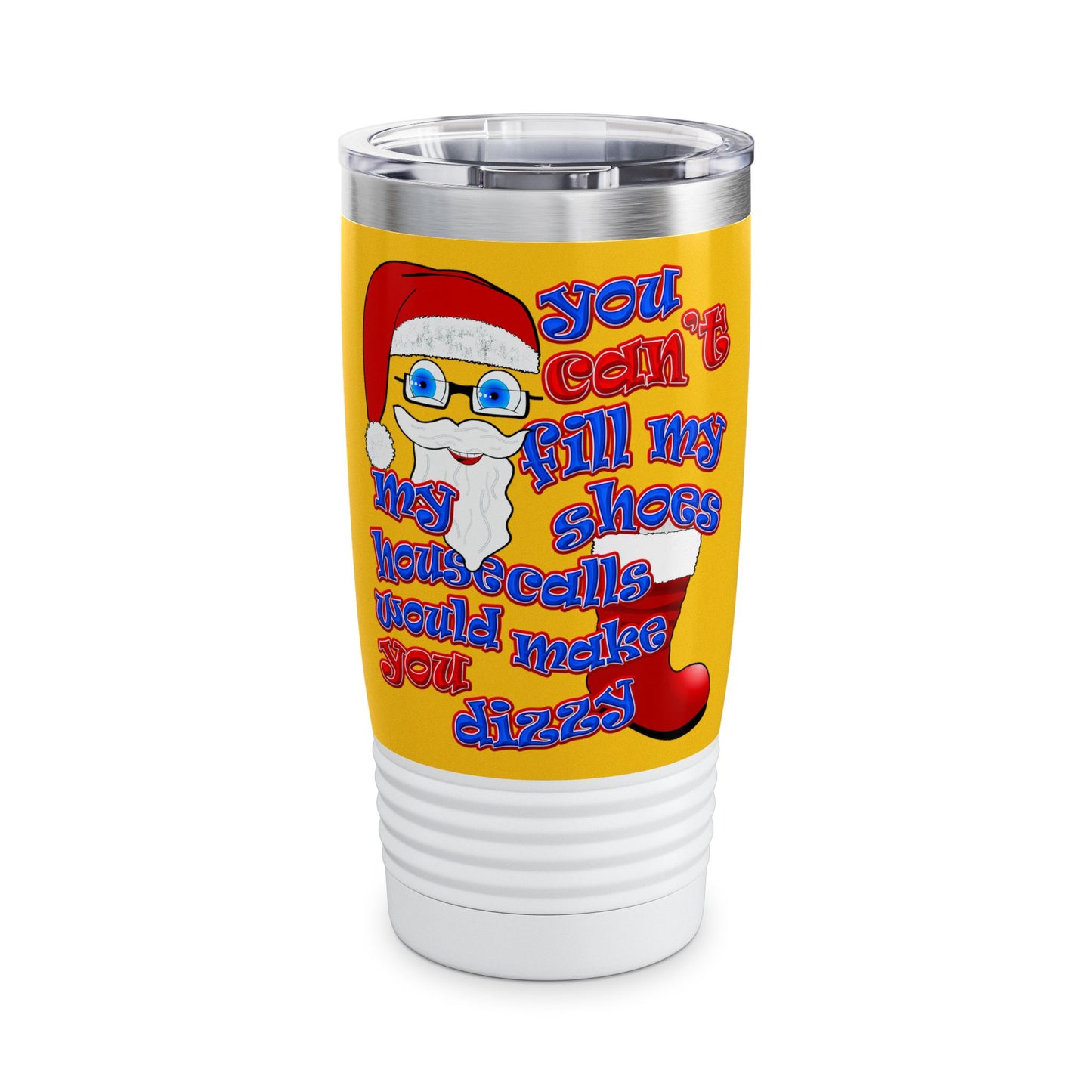 santa's shoes - Ringneck Tumbler, 20oz (yellow)
