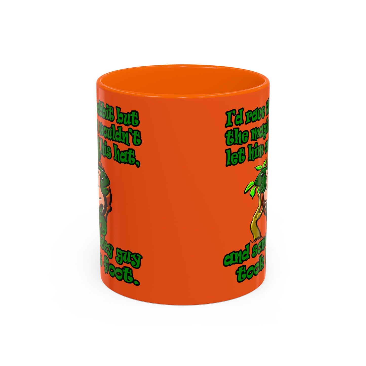 turtle race - Accent Mug (orange)