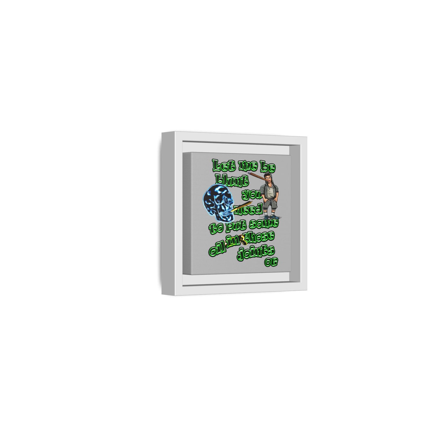 og - framed canvas art (light grey)