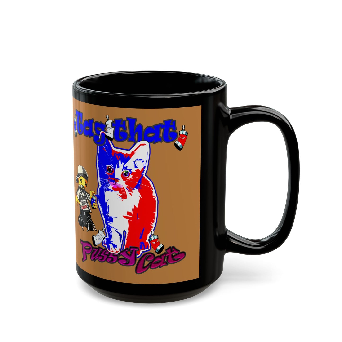 tag that - Black Mug (light brown)