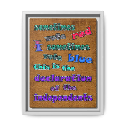declaration of the independents - framed canvas art (brown papyrus)