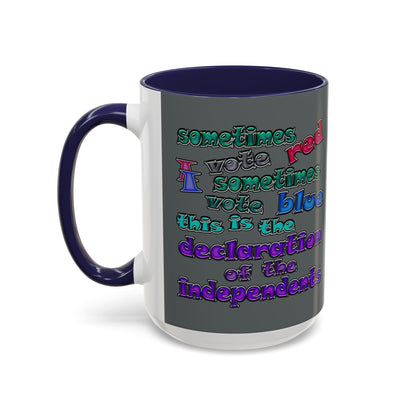 declaration of the independents - Accent Mug (dark grey)