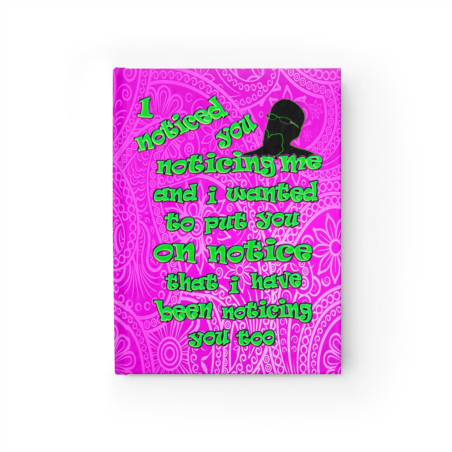 noticed you noticing - journal-blank (pink swirl)